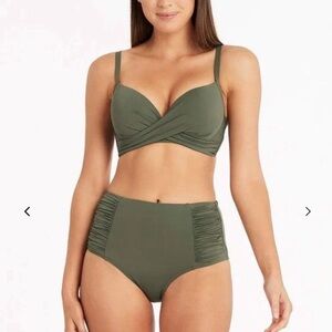 Sea Level Olive Green Bikini Set